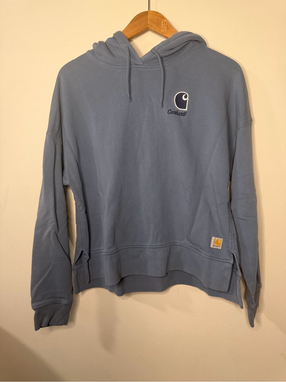 Carhartt Women’s large Blue Relaxed Fit Lightweight Terry Hoodie Sweatshirt